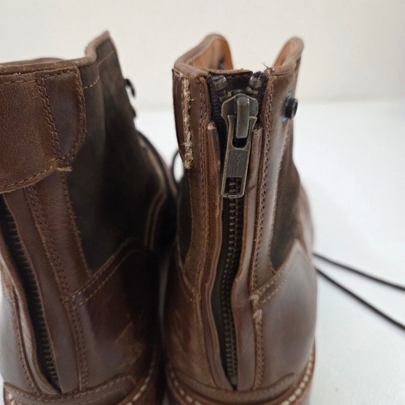 Ariat Two24 Mens Brown Leather Suede Lace Up Rear Zip Boots 10D main image 6